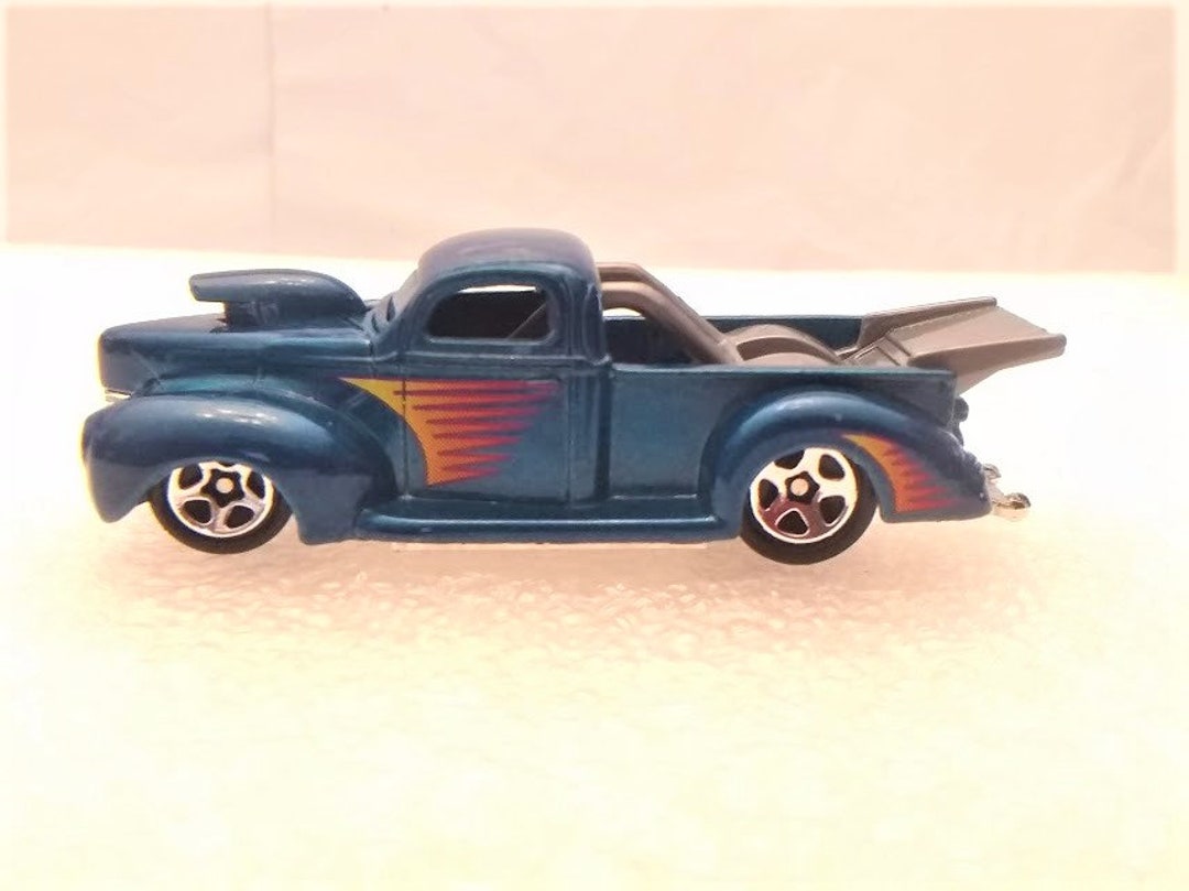 1997 Hot Wheels 1940 Blue Ford Pickup Dragster 1 64 Loose Custom Flames Etsy UK