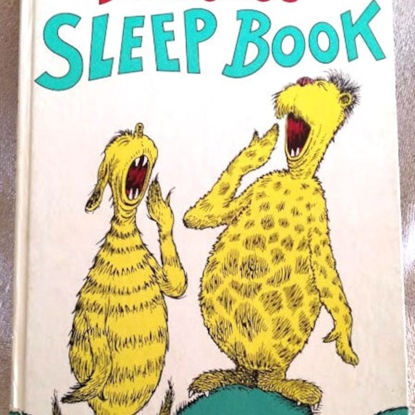 Vintage Dr Seuss's Sleep Book 1962 1st Edition Random House Hardcover Grolier Book Club Edition Gift for Boy Girl alexlittlethings.etsy.com