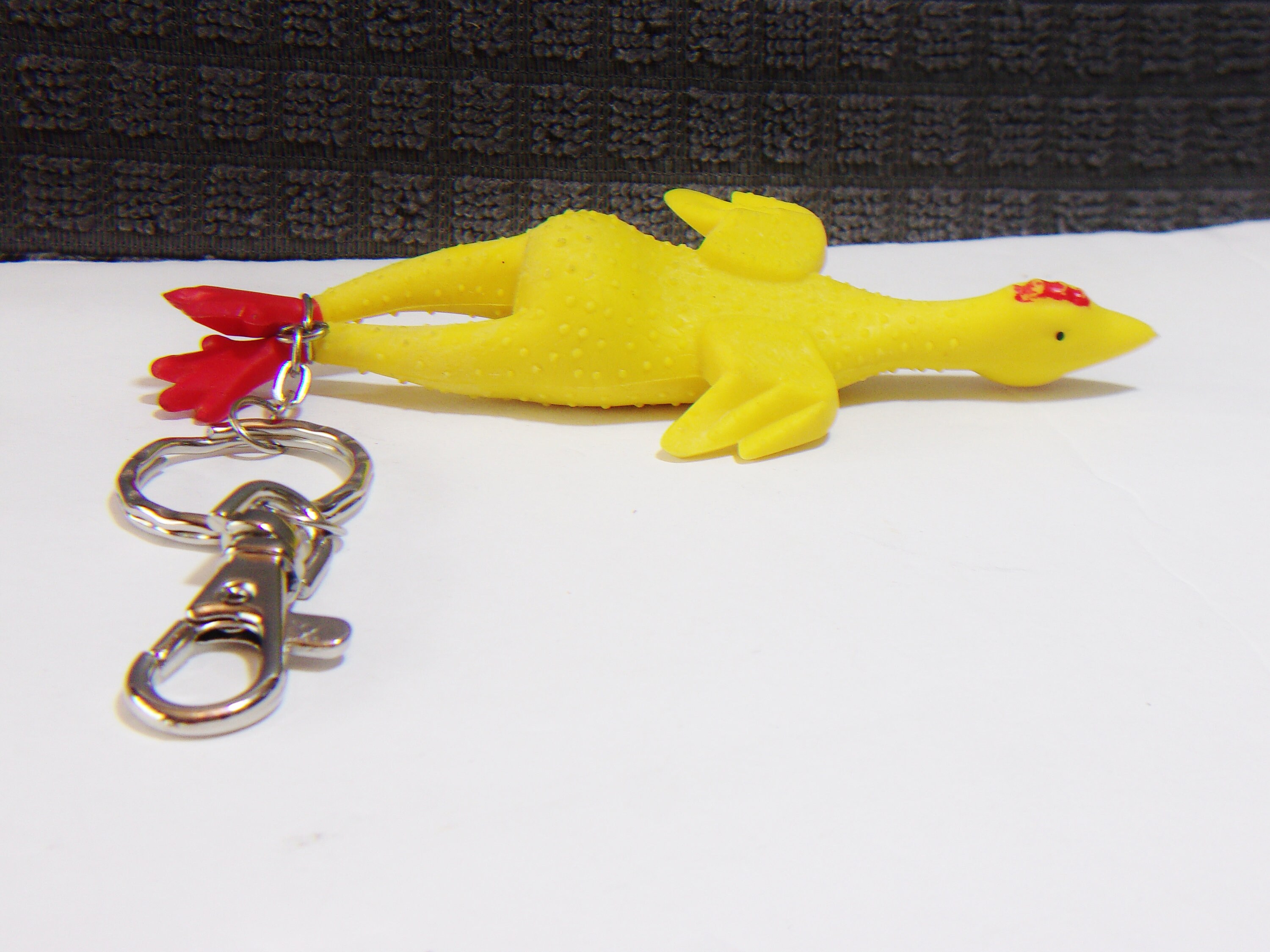 Rubber Chicken Keychain Unisex Fashion Accessories Funny Chicken Key