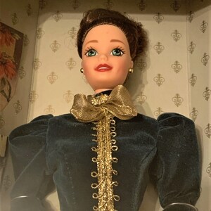 Poupée BARBIE YULETIDE ROMANCE De 1996, NEUVE Dans Sa Boîte (NRFB), Collection Mattel Indonésie