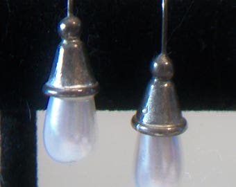Boucles d'oreilles vintage en forme de larme, perles blanches, mariage, mariée, mariée, costume, bijoux, cadeau, pour, elle, maman www.etsy.com/shop/ALEXLITTLETHINGS