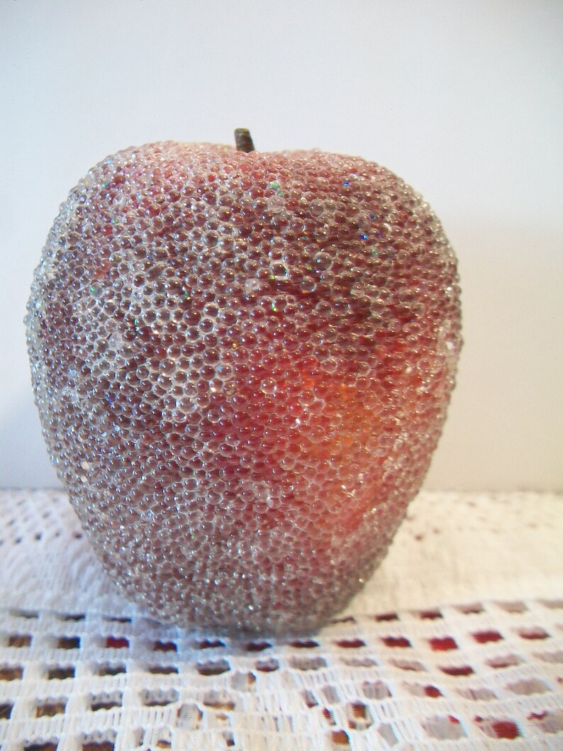 Vintage Apple Sugared Fruit Artificial Crafting Kitchen Etsy