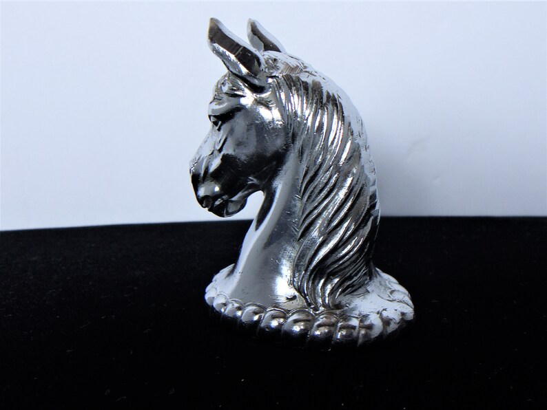 Metal Horse Head Topper Equestrian Figurine Home Decor