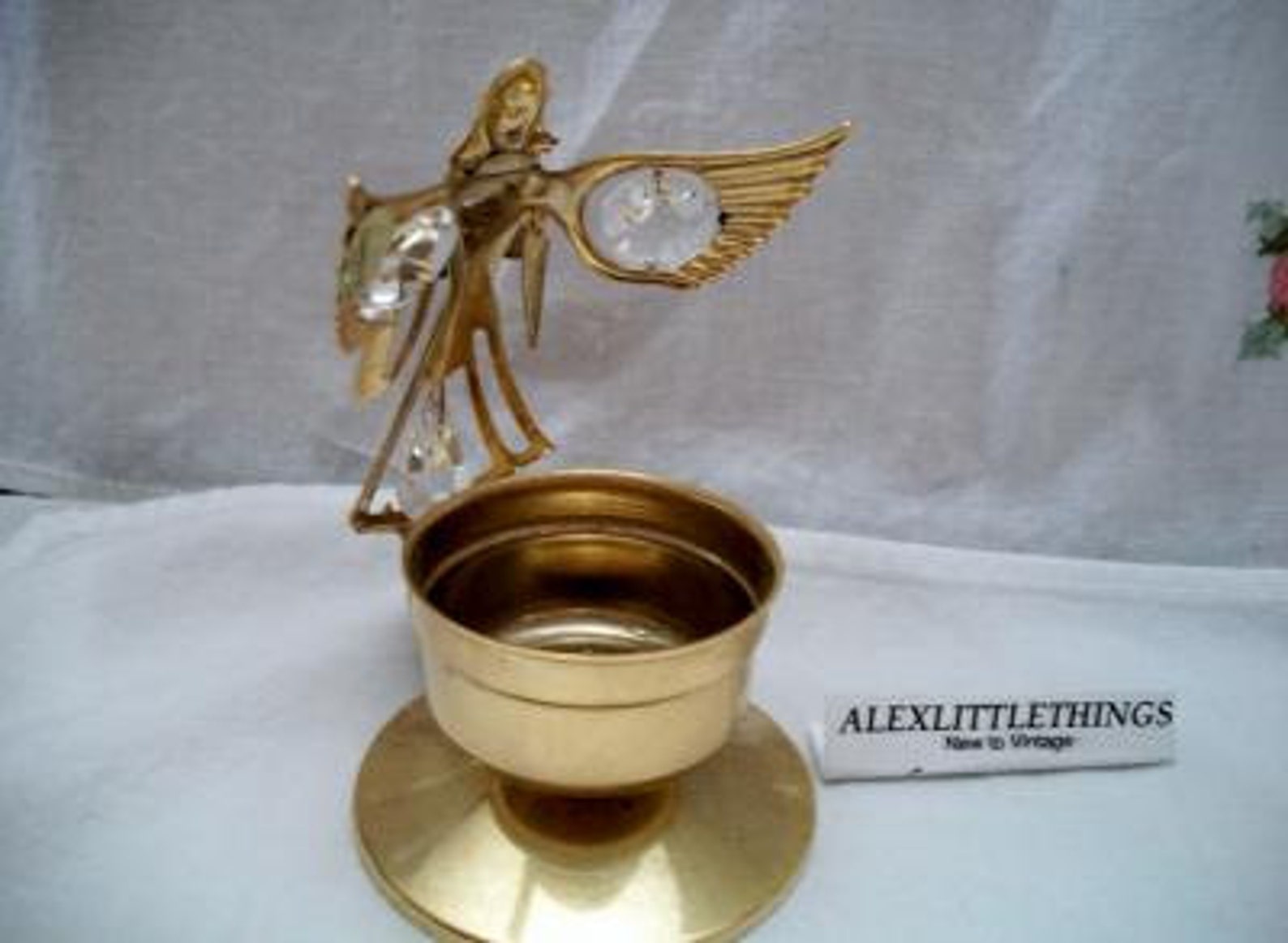 Crystal Delight Angel Candle Holder Austrian Crystal Christmas Etsy