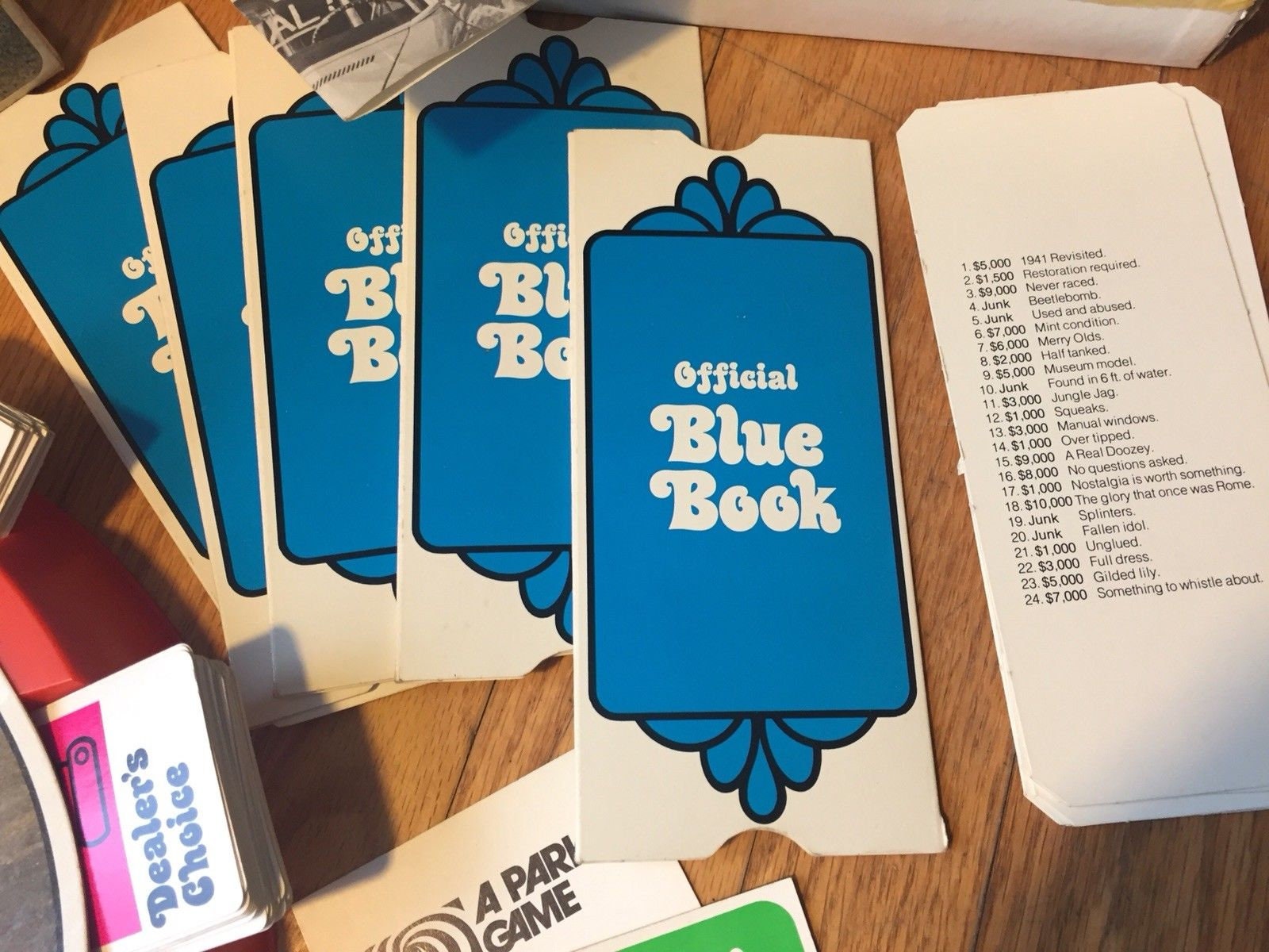 SALE 1972 Dealers Choice Board Game Parker Brothers Vintage Used Car