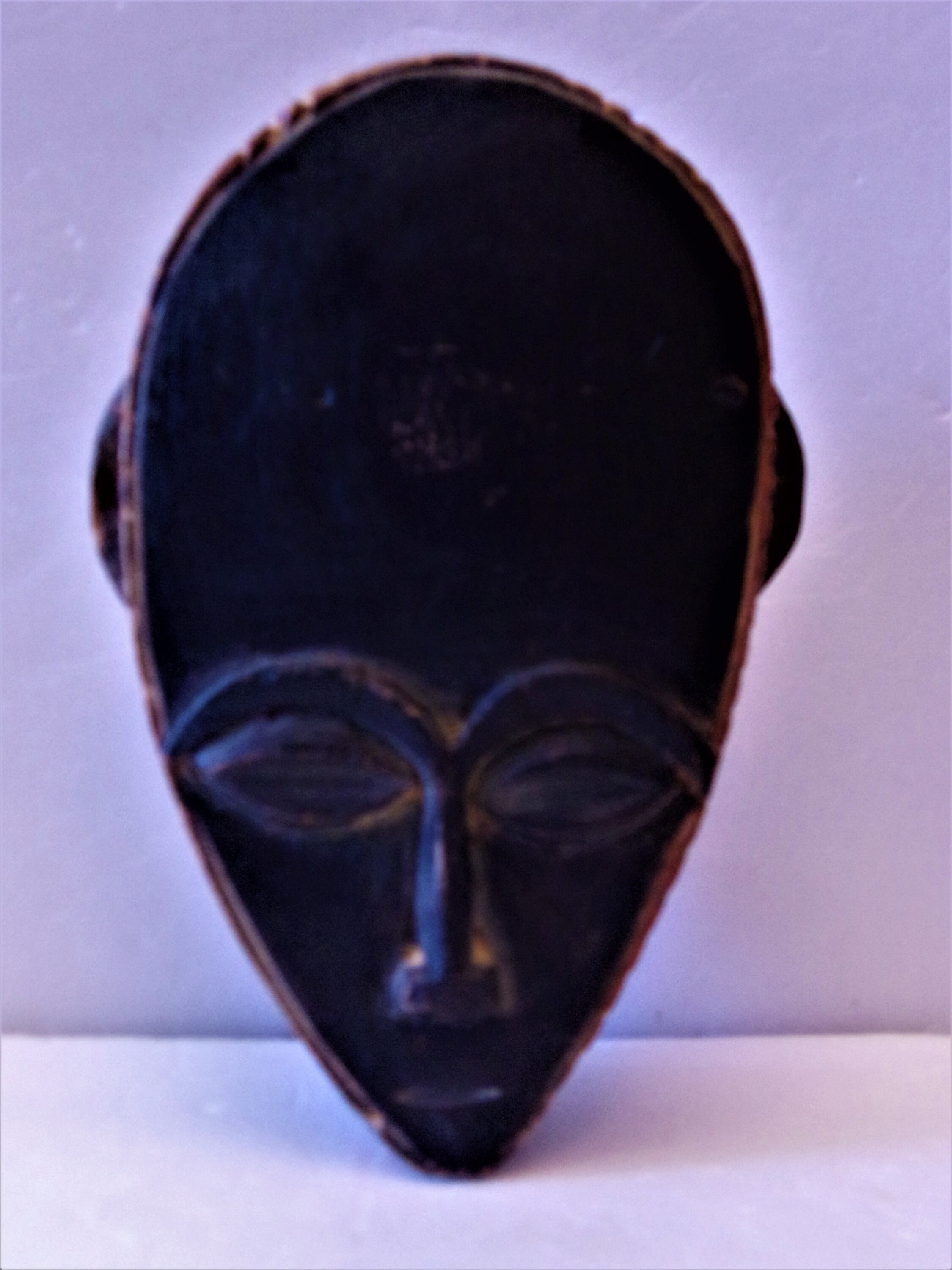 Vintage Wooden African Tribal Mask Ethnic Primitive Folk Art Home Decor