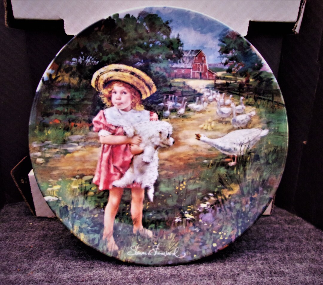 Vintage the Peacemaker Plate Stewart Sherwood Reflections of Canadian Childhood Collection 88