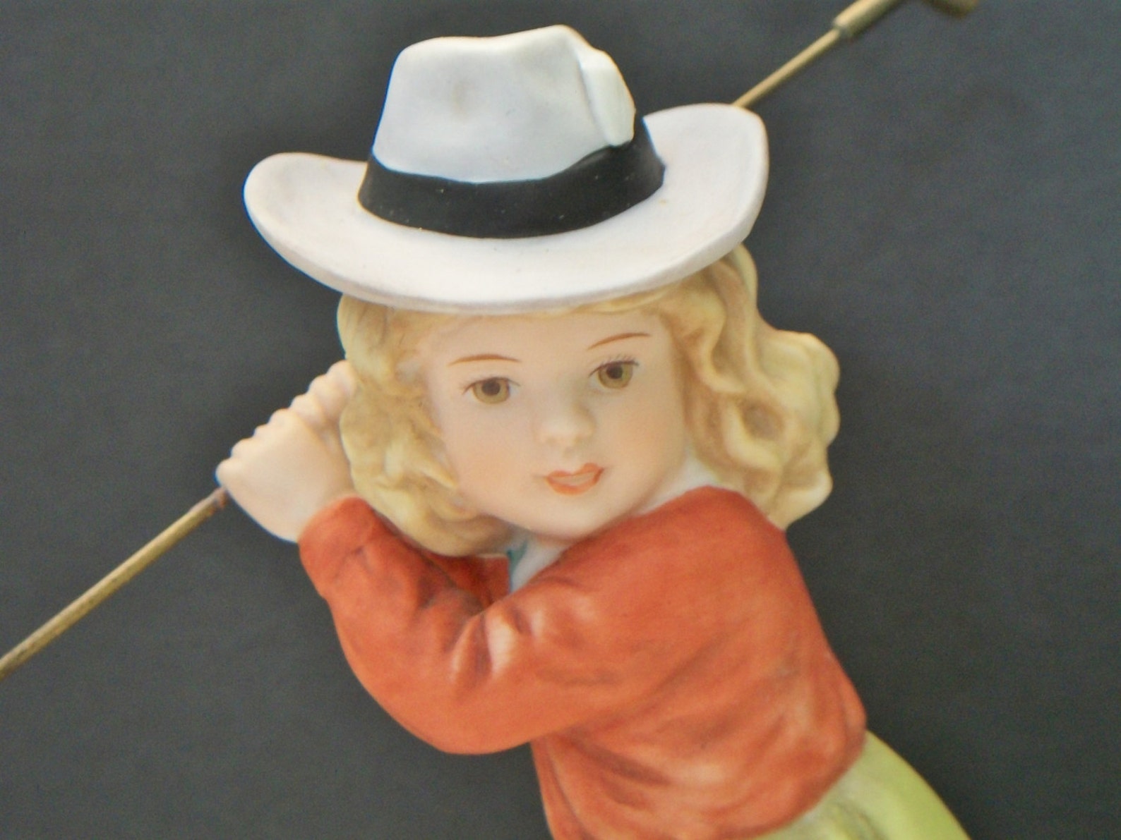 Vintage Golfing Figurine Lady Golfer Benedictine Omnia Optima Etsy