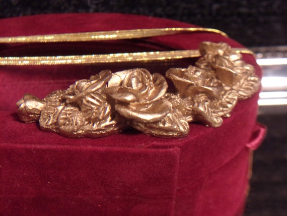 Red Velvet Jewelry Trinket Box Vintage Romantic R… - image 6