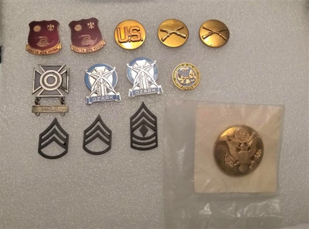 VINTAGE Military Pins 102nd Training Division Cap Badge Insignia Sharp