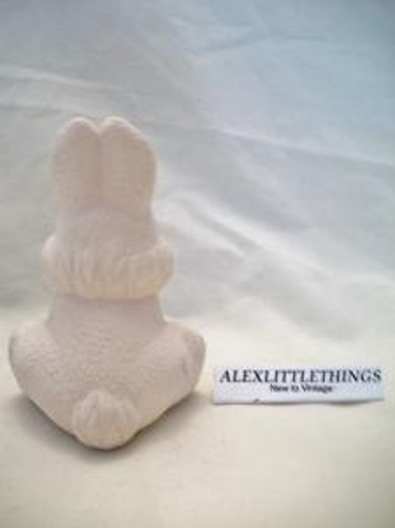 White Ceramic Bunny Rabbit Figurine Retro Easter Decor Plaster - Etsy