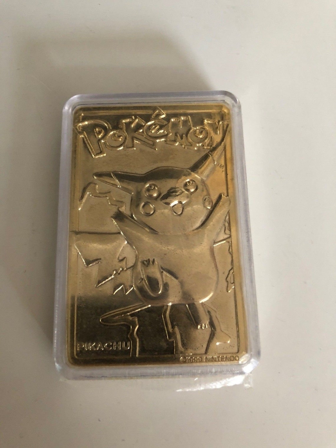 Special Edition Pokemon 23k Gold Plated Trading Card Pikachu Etsy