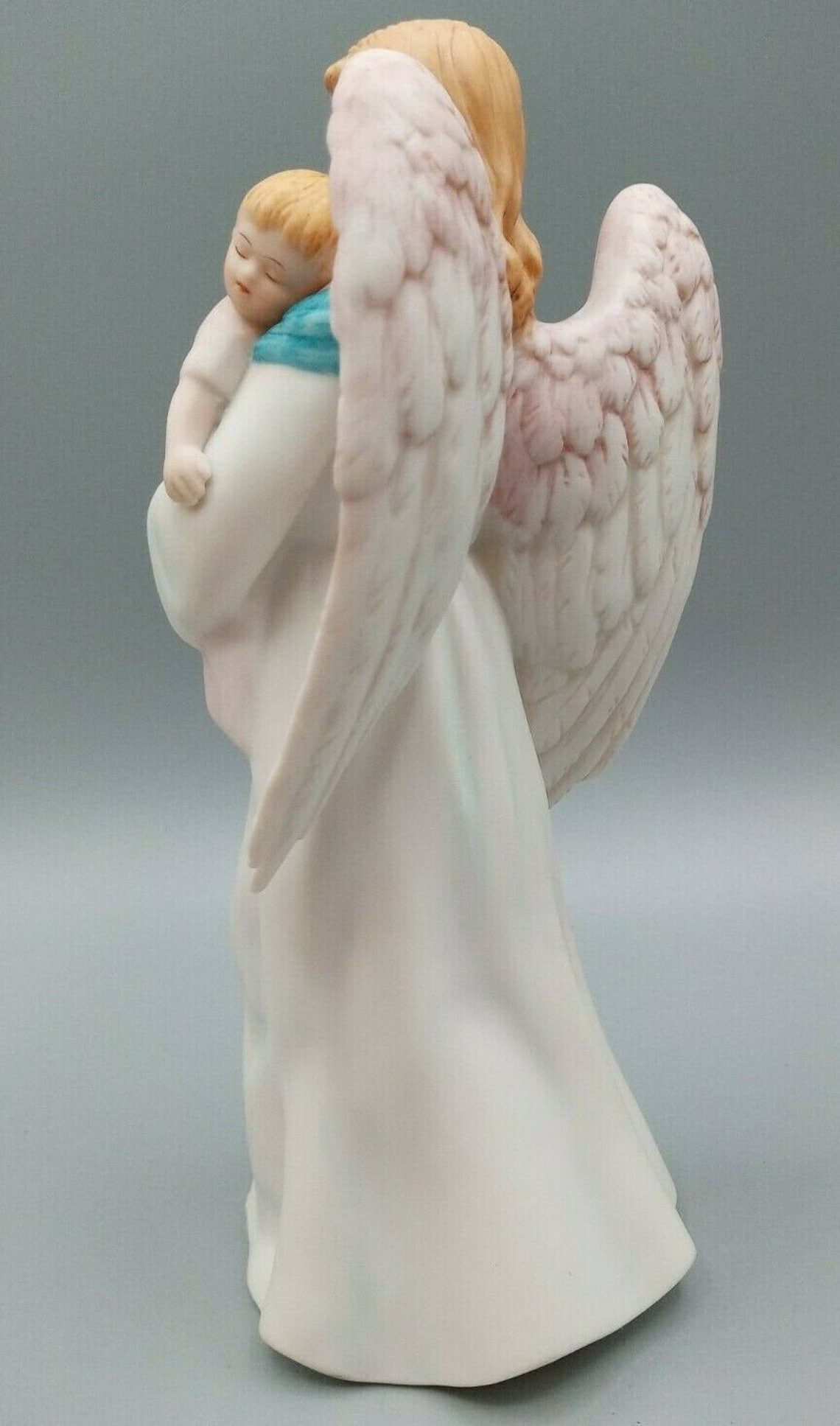 Vintage Homco Guardian Angel with Child Porcelain Figurine Etsy