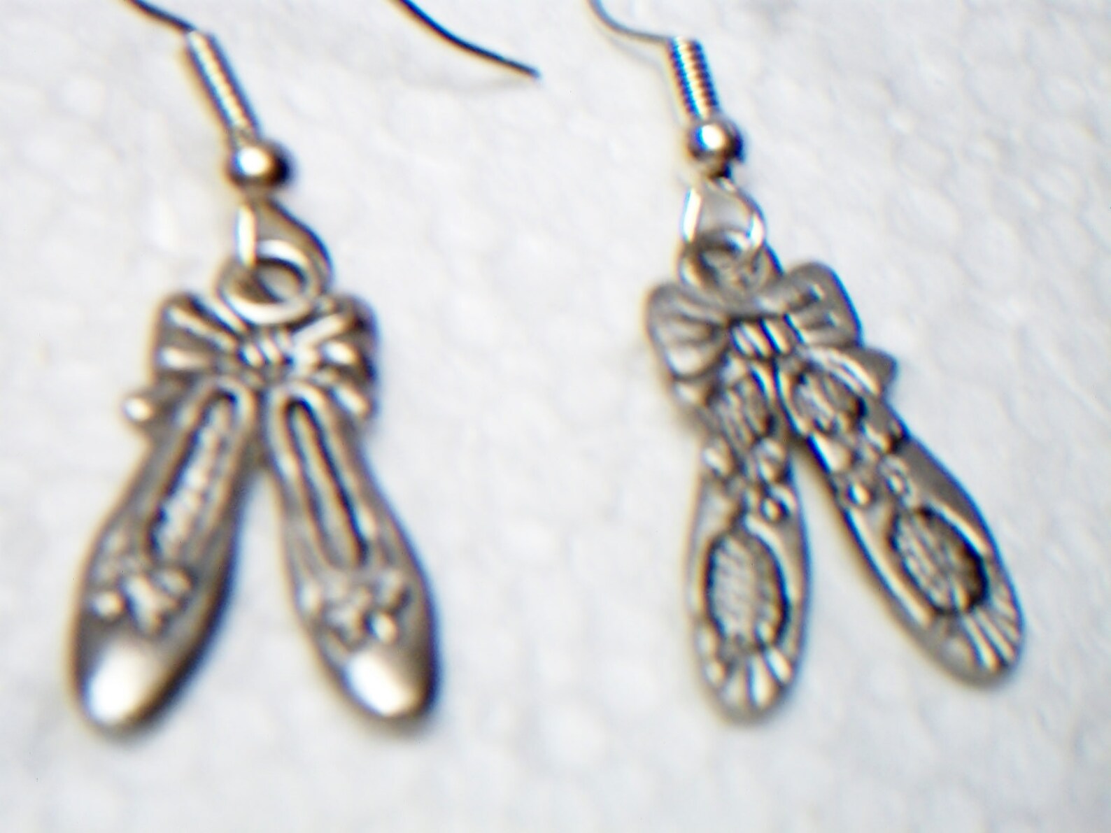 ballet slipper dangle earrings silver tone ballerina charm jewelry fashion accessories for her hand made ballet slipper dangle earrings silver tone ballerina charm jewelry fashion accessories for her hand made