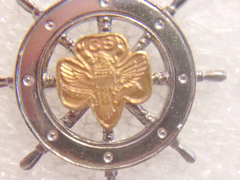 SALE Rare Girl Scouts Pin Badge Ships Wheel Mariner Nautical Etsy