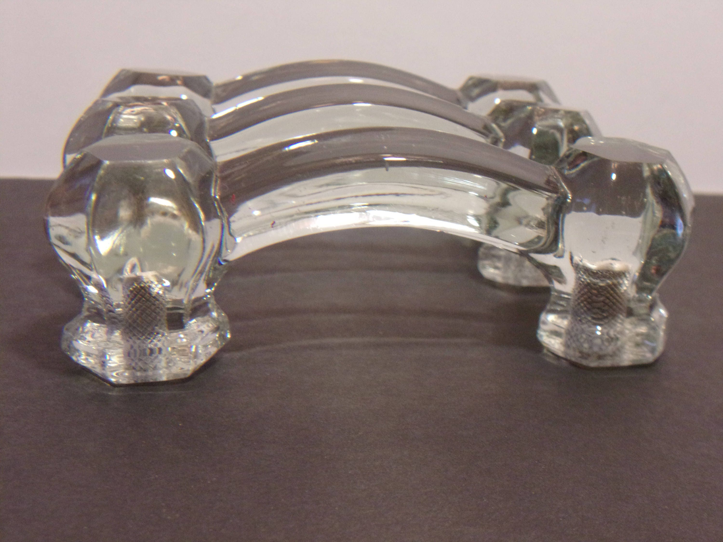 Antique Clear Glass Drawer Pull Handle Hardware Patent Etsy