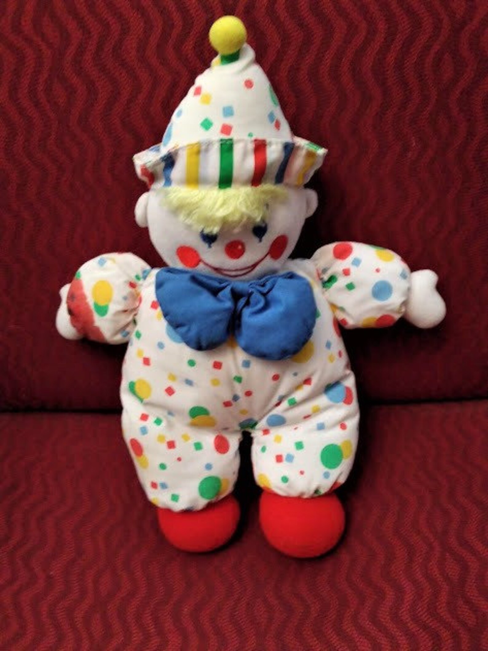 SALE Vintage Eden Clown Plush 14 Polka Dots Musical Etsy UK