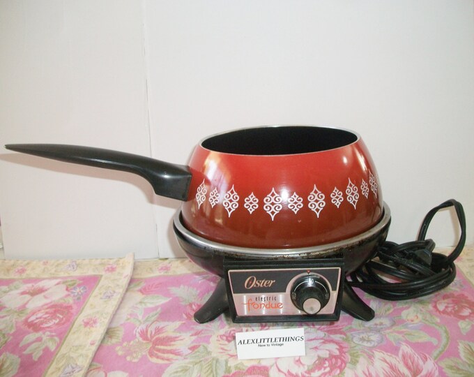 Vintage Oster Electric Fondue Pot Orange Etsy