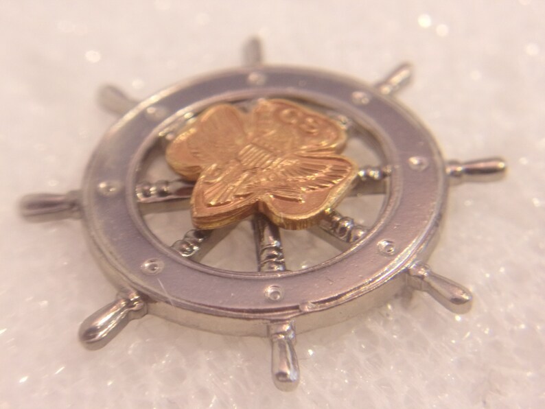 SALE Rare Girl Scouts Pin Badge Ships Wheel Mariner Nautical Etsy