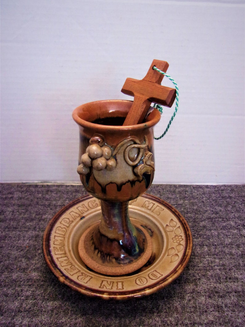 Communion Chalice and Plate Religious Eucharist Vintage Dish Etsy