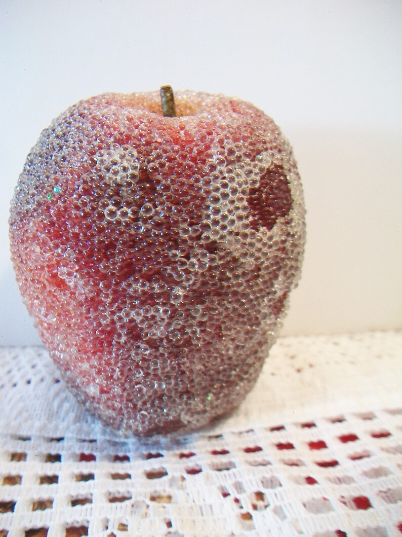 Vintage Apple Sugared Fruit Artificial Crafting Kitchen Etsy