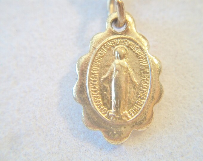 Religious Medallion Necklace Religious Jewelry Gold Tone Etsy