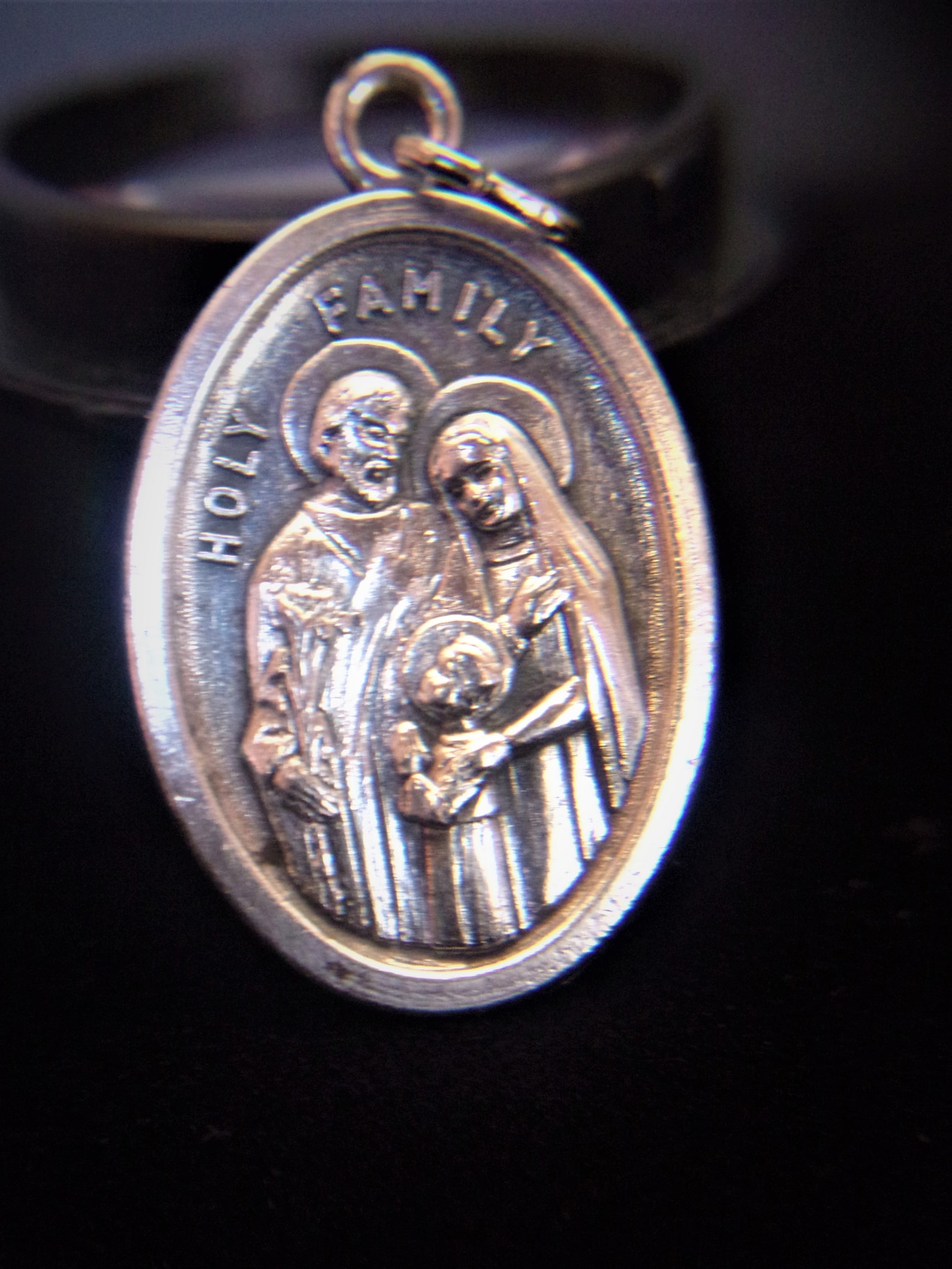 Holy Family Medal Religious Medallion Pendant Catholic Jewelry Etsy
