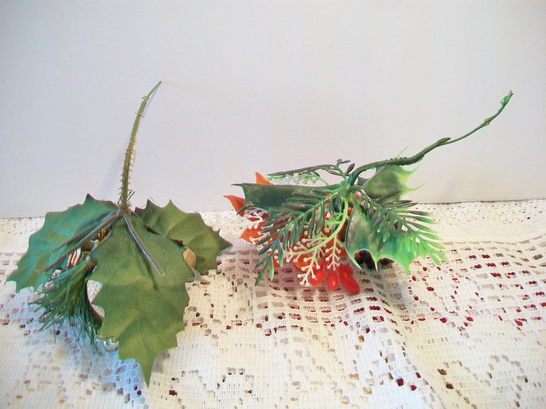 Vintage Christmas Plant Picks Retro Holiday Crafts Home Decor Etsy
