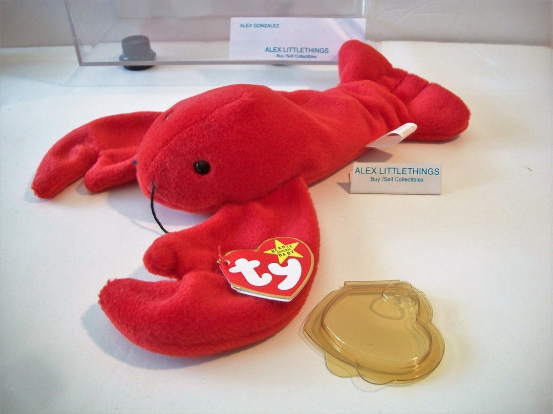 1993 Beanie Babies Pinchers Red Lobster Style 4026 PVC Pellets Errors