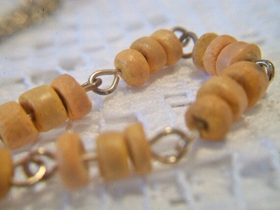 Vintage Beaded Chain Necklace Multi Color Coral Y… - image 7