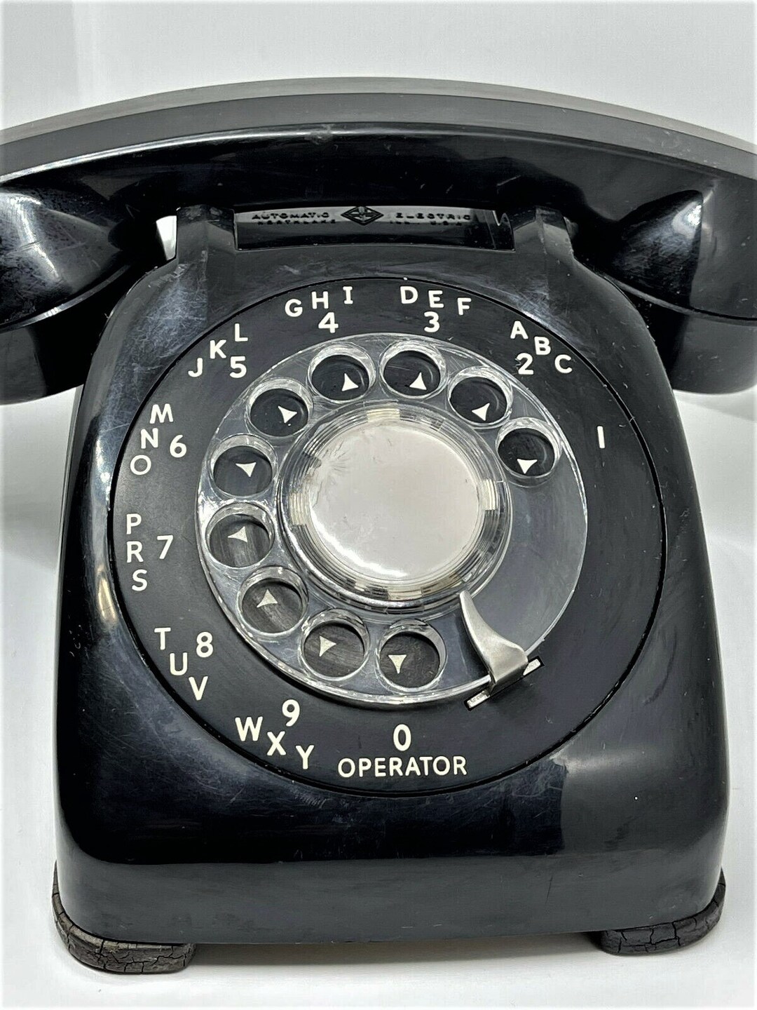 【10％OFF】 Electric Automatic 1965 Vintage Black Telephone Desk Rotary 電話機