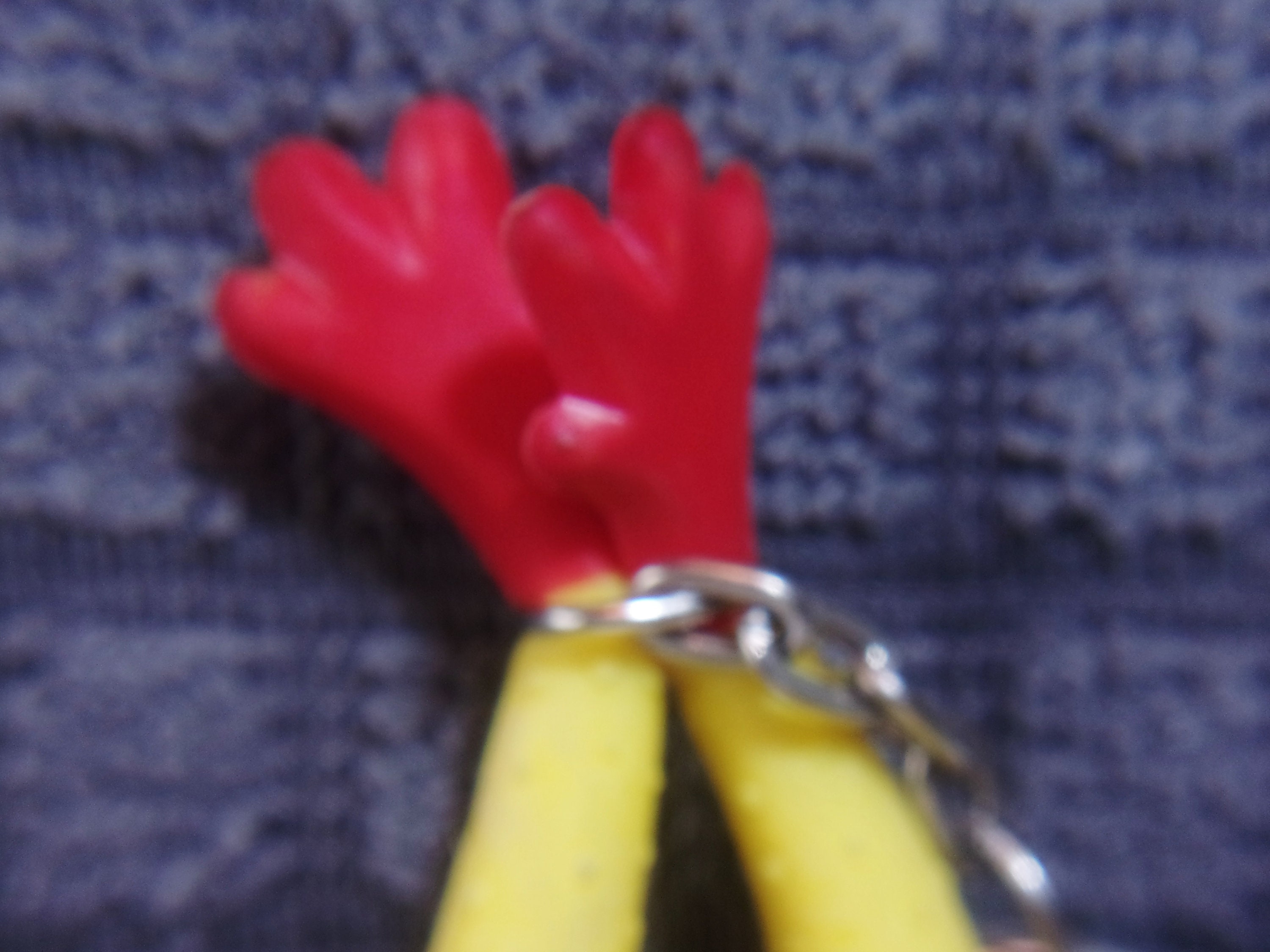 Rubber Chicken Keychain Unisex Fashion Accessories Funny Chicken Key