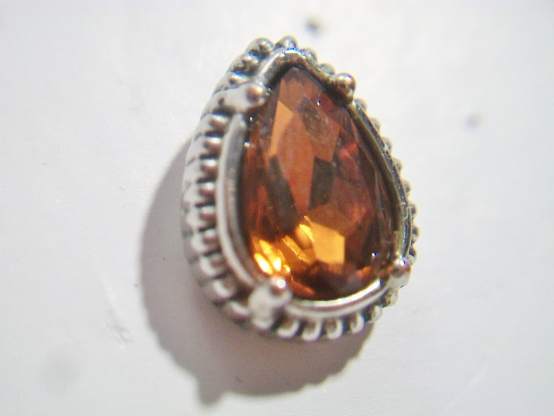 Pear Shape Topaz Glass Earrings Tear Drop Faceted Amber Brown Vintage Costume Jewelry Fashion Accessories For Her