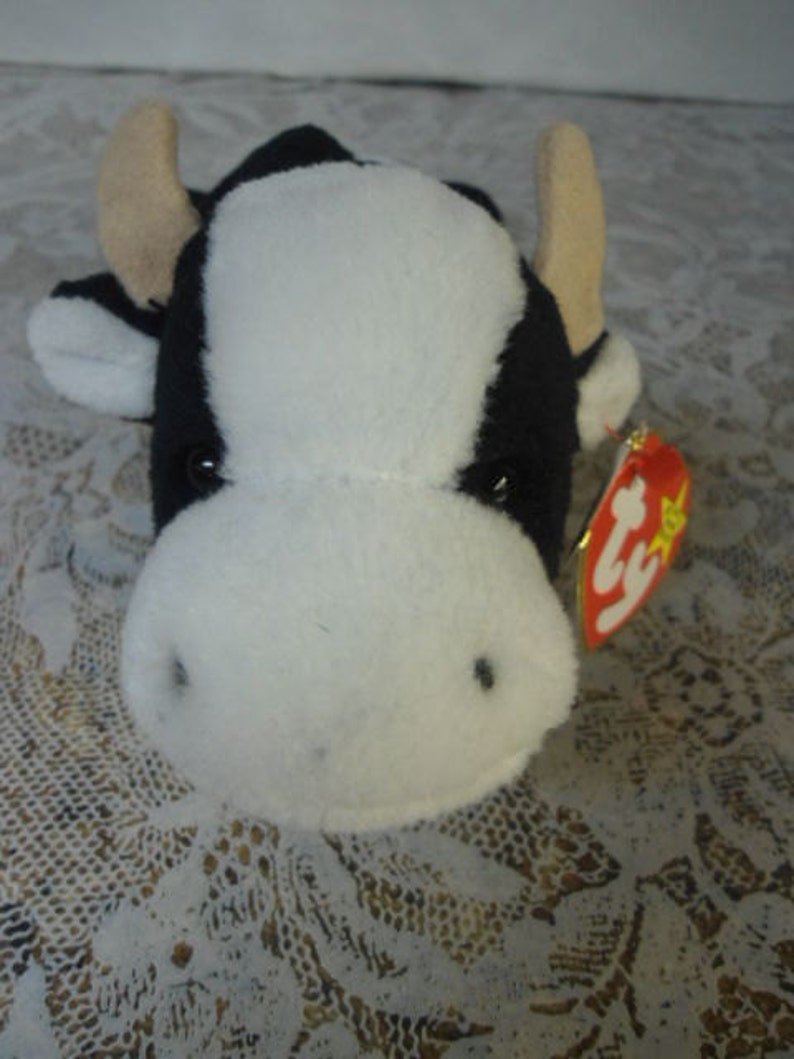 Rare TY 1993/94 Beanie Baby Daisy Cow Retired 2 Tush Tags No - Etsy