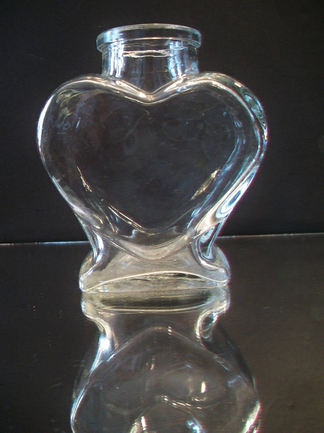 Crayola Clear Glass Heart Vase Valentines Day Romantic Home Etsy