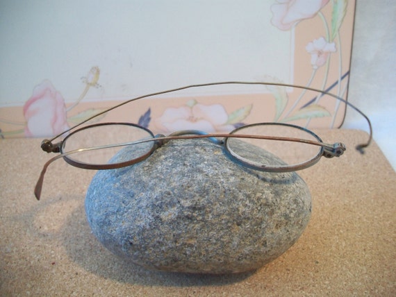 Rare Antique Small Wire Rimmed Spectacles Eye gla… - image 3