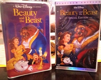 Beauty And The Beast Black Diamond The Classics Disney VHS Tape 1325  /Disney Beauty and the Beast Platinum/Special Edition VHS Tape 25125