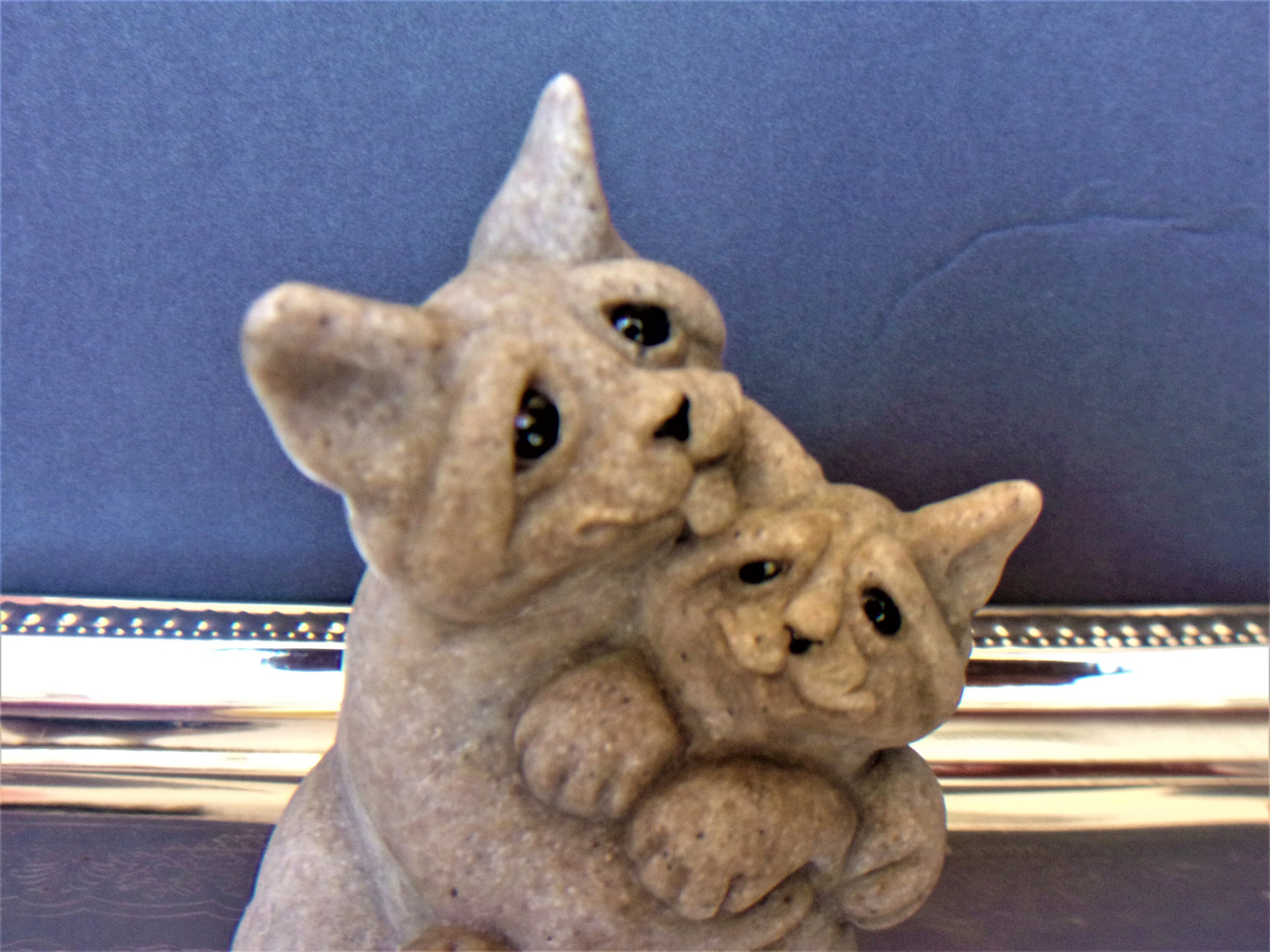 Quarry Critters Celine & Cleo Cat Figurine Second Nature Design Collectible  Kitten Home Decor Crazy Cat Lady