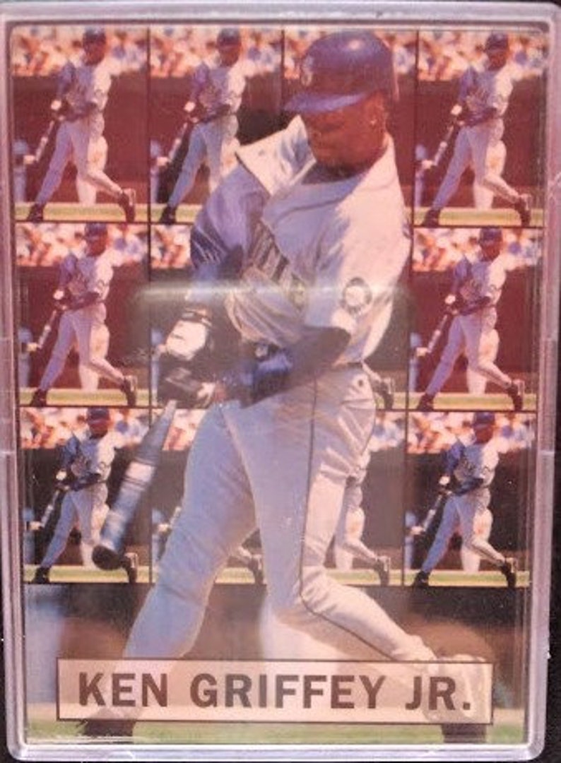 Vintage Super Rare Ken Griffey Jr Wall Plaque 1994 Multi Image Baseball Card Seattle Mariners Baseball www.etsy.com/shop/ALEXLITTLETHINGS image 2