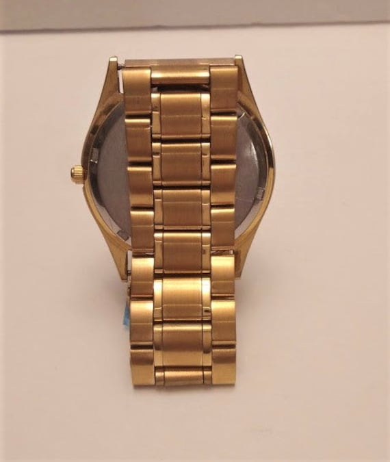 Men S Citizen Watch New Gold Tone Wrist Band 1102 R Etsy