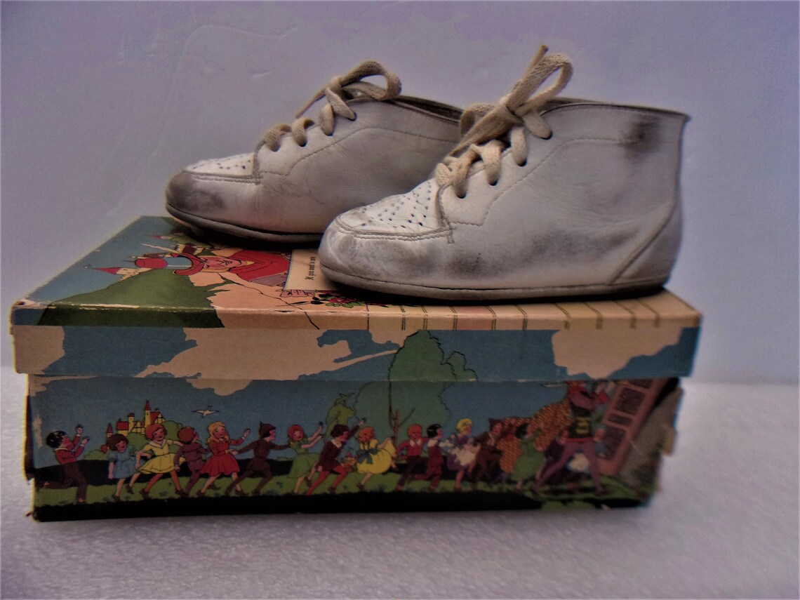 Vintage Pied Piper Baby Crib Shoes Size 4 Etsy