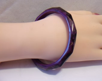 Bracciale rigido viola Gioielli vintage Accessori moda retrò rockabilly per lei