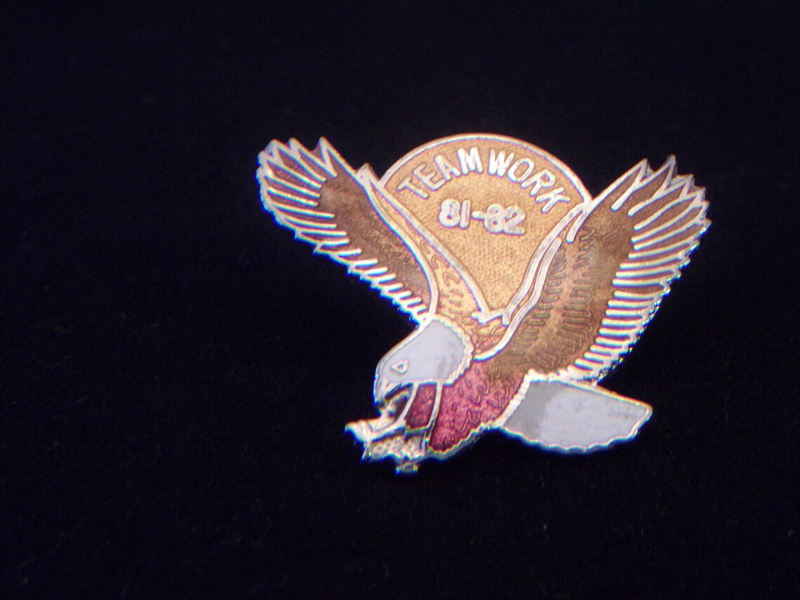 Eagle Teamwork Lapel Pin Vintage Unisex Fashion Company Etsy