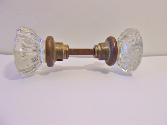 Vintage Glass Doorknobs Old Home Restoration Improvement Etsy