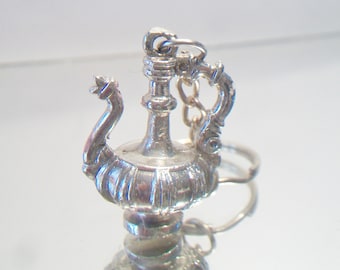 Vintage Genie Lamp Keychain Arabic Teapot Key Ring Unisex Fashion Accessories  ALEXLITTLETHINGS.COM