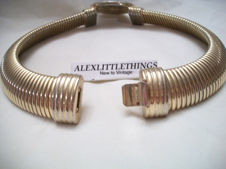 Donald Stannard Black Coil Collar Necklace Designer Signed Etsy