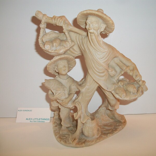 Chinese Fisherman Statue Etsy