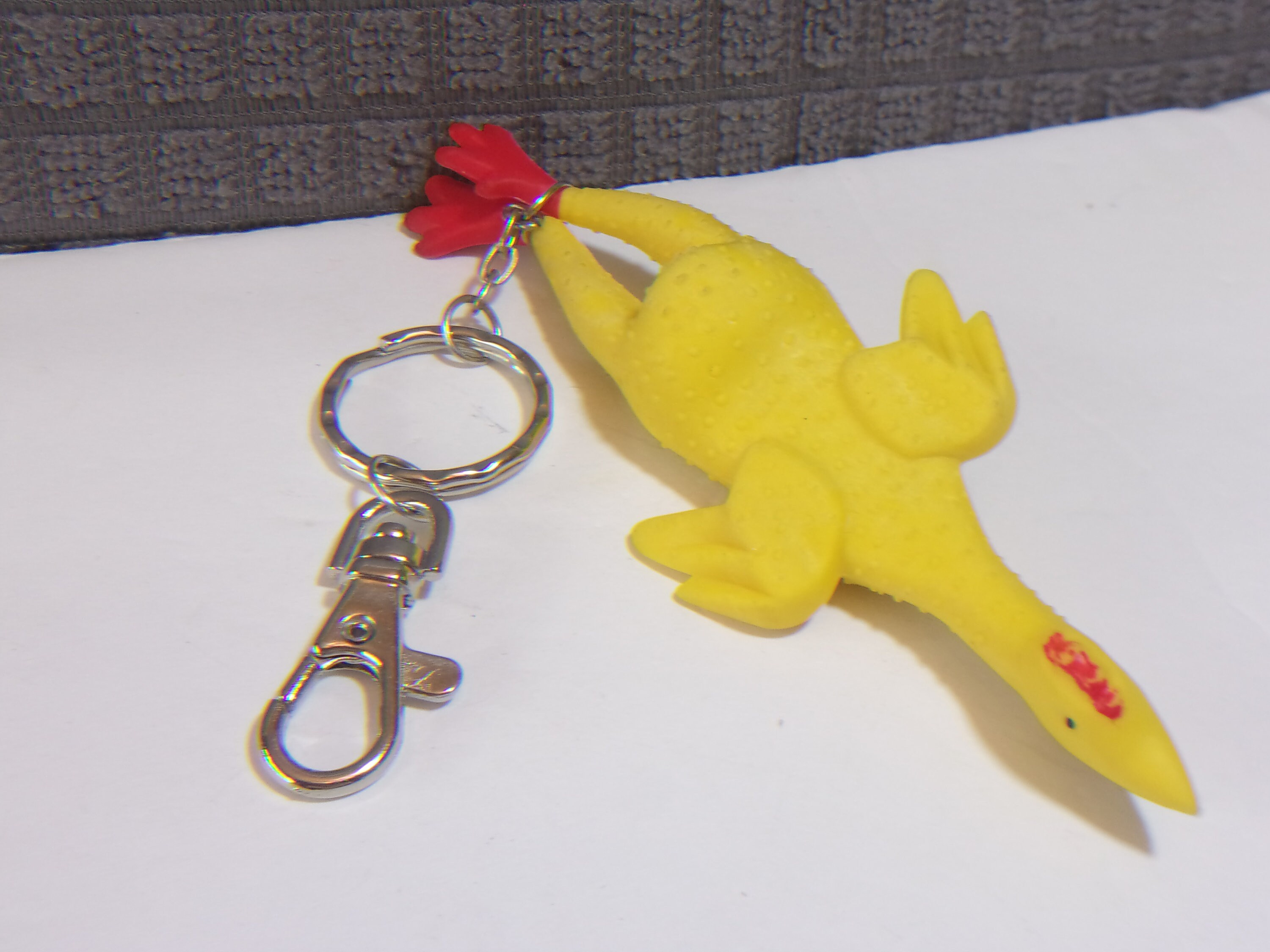 Rubber Chicken Keychain Unisex Fashion Accessories Funny Chicken Key