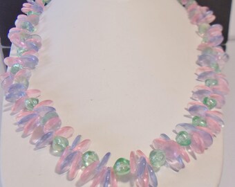 Vintage Multi Color Beaded Necklace Retro Hong Kong Colorful Pastel Jewelry Fashion Accessories For Her