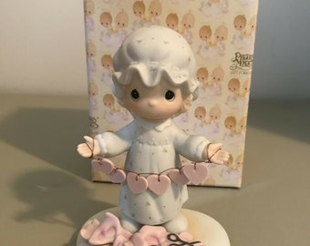 1983 Enesco Jonathan & David Precious Moments You Have Touched So Many Hearts Figurine #E-2821 Samuel J. Butcher 6" Original Box Tag